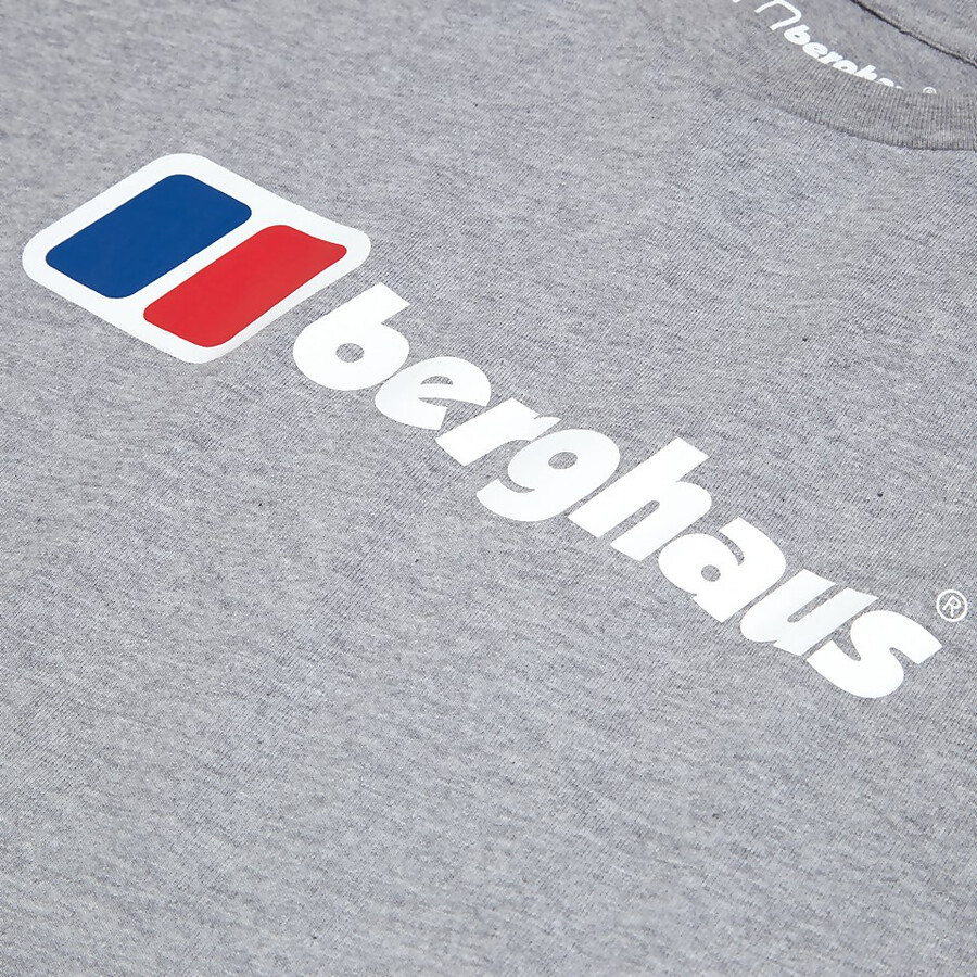 mens big classic logo tee dark grey berghaus