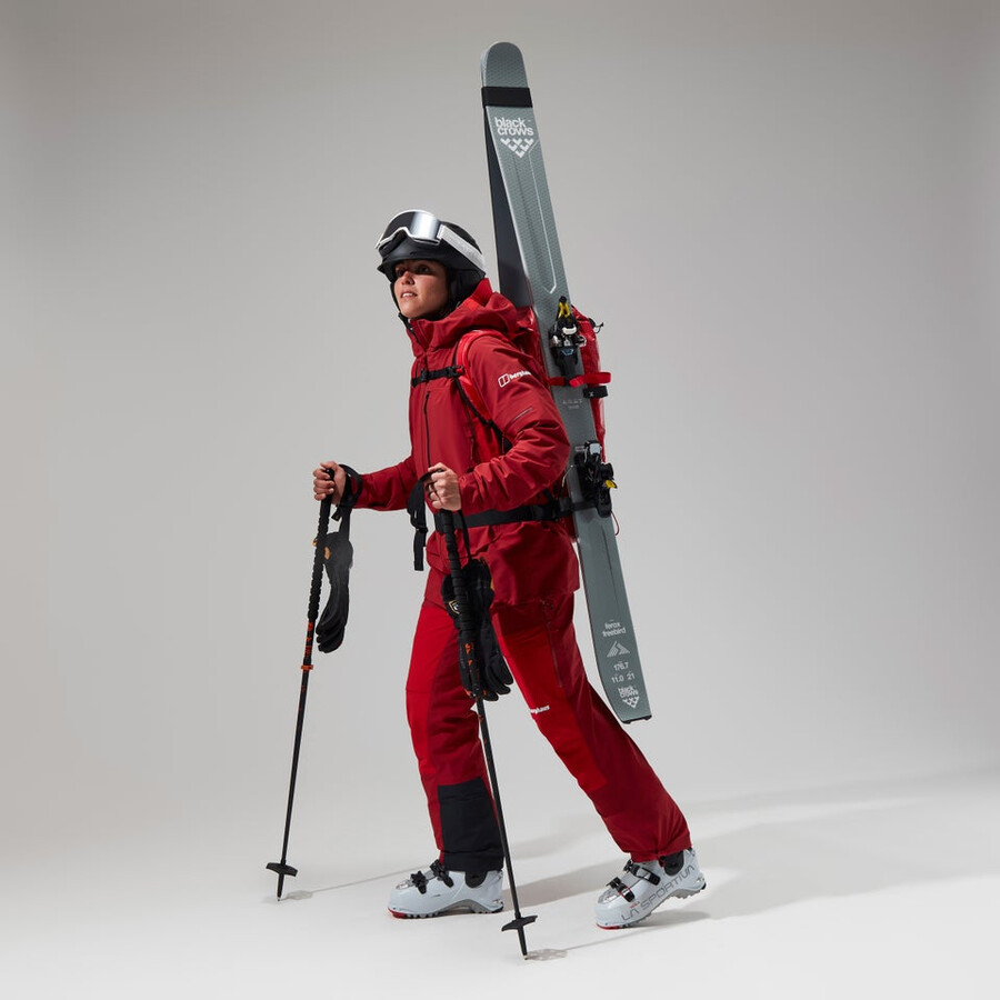 womens mtn arete descend gore-tex jacket - red berghaus