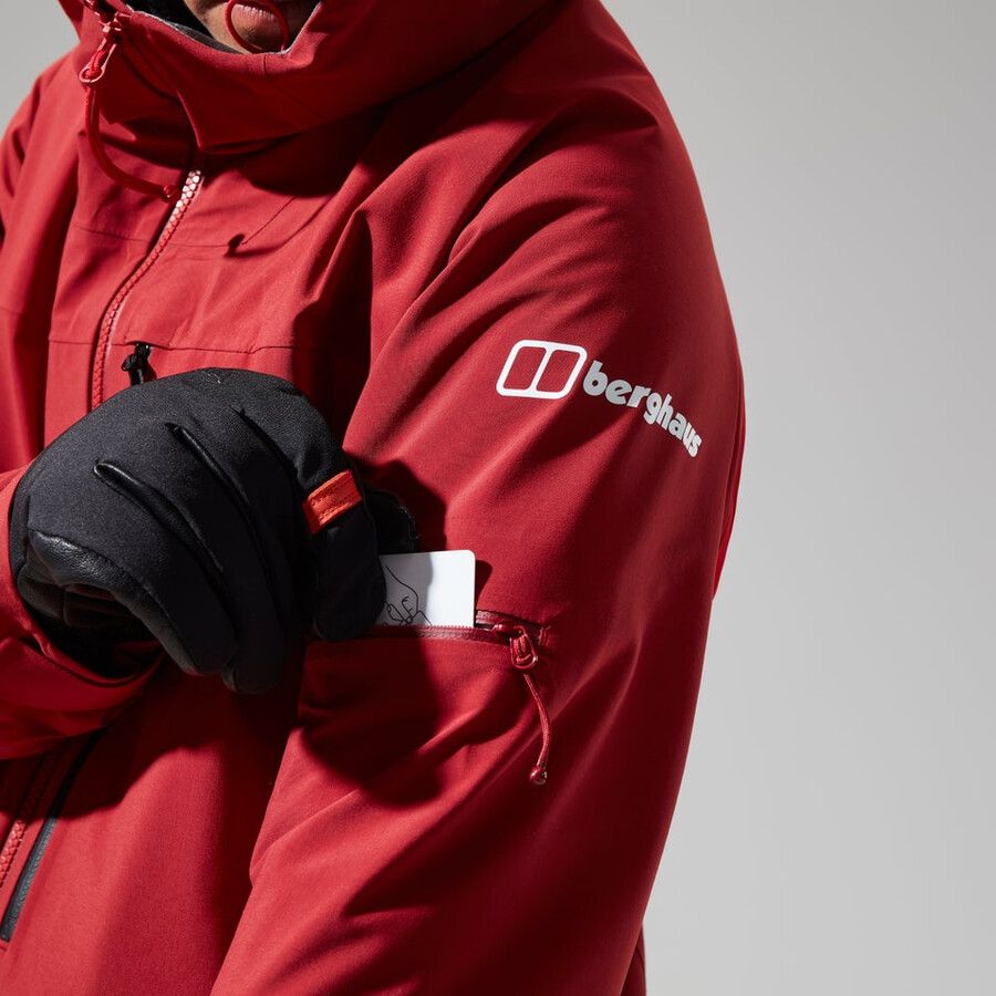 womens mtn arete descend gore-tex jacket - red berghaus