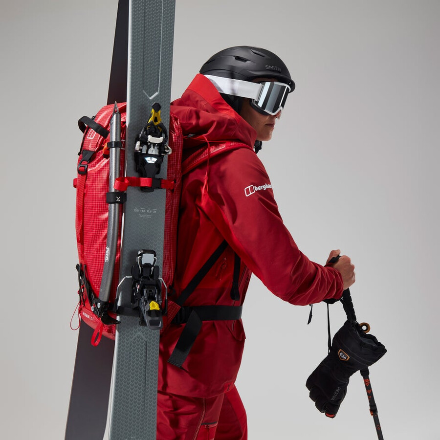 womens mtn arete descend gore-tex jacket - red berghaus