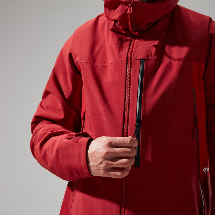 womens mtn arete descend gore-tex jacket - red berghaus