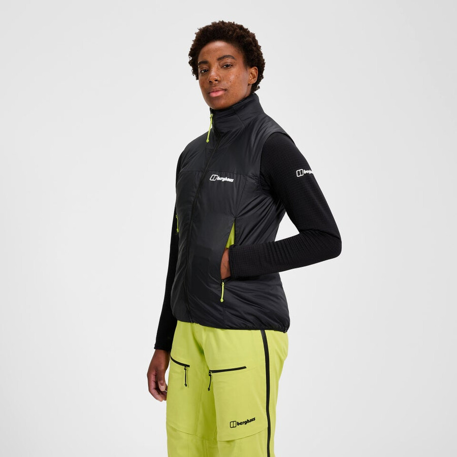 womens mtn arete synthetic vest - black berghaus