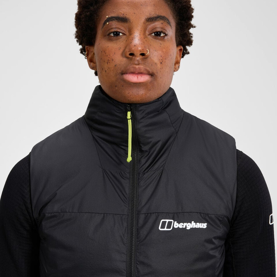 womens mtn arete synthetic vest - black berghaus