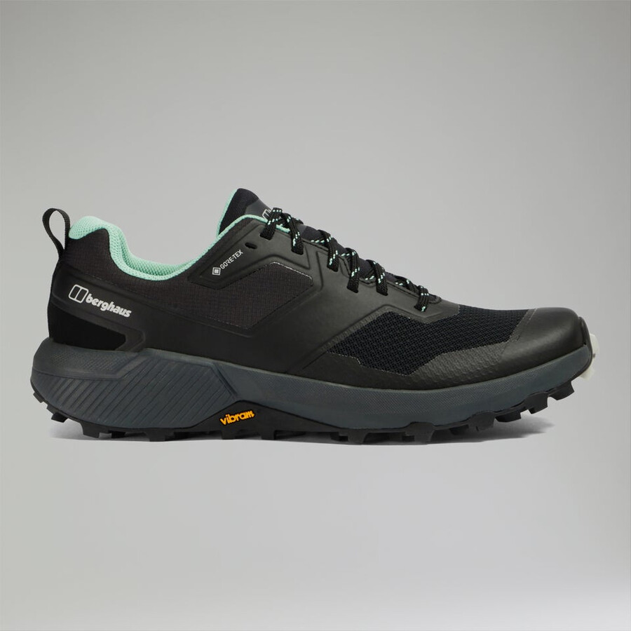 womens trailway active gore-tex shoe - blackgreen berghaus
