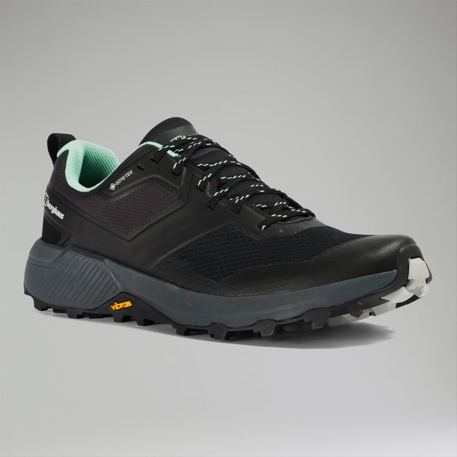 womens trailway active gore-tex shoe - blackgreen berghaus