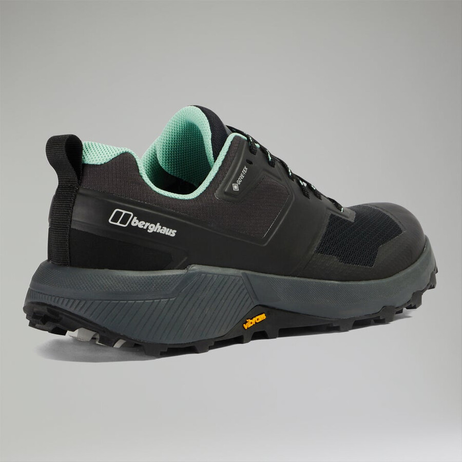 womens trailway active gore-tex shoe - blackgreen berghaus